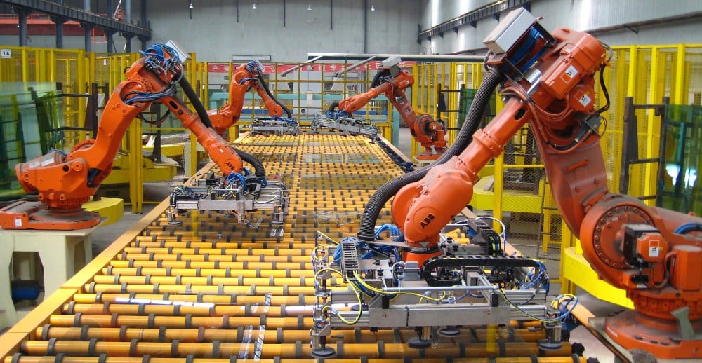 Robots Manufacturing Factory Floor